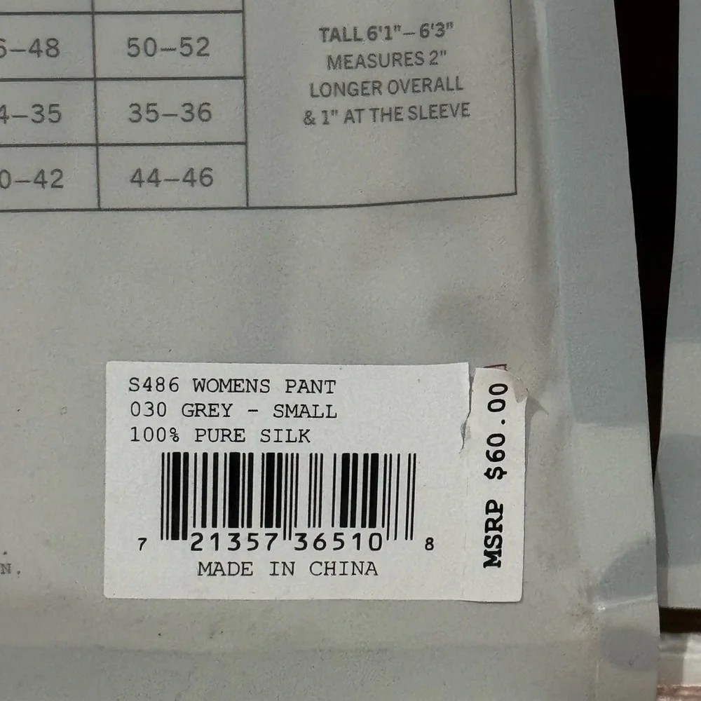 Women's Thermasilk Base Layer Leggings in Light Gray - Picture 4 of 5